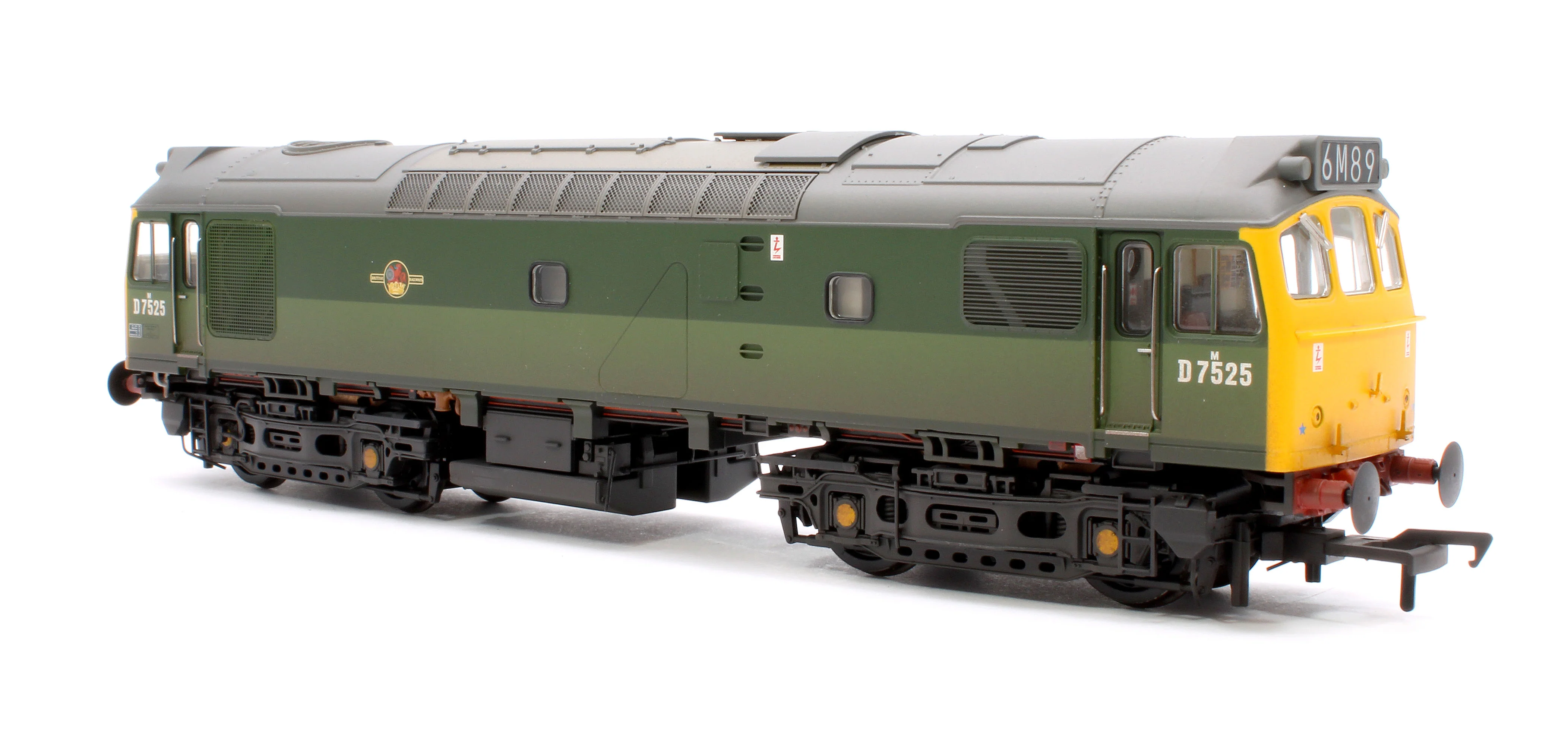 32-342SFX Class 25/2 D7525 BR Two-Tone Green (Full Yellow Ends) Diesel Locomotive - DCC Sound Deluxe & Weathered - Image 2
