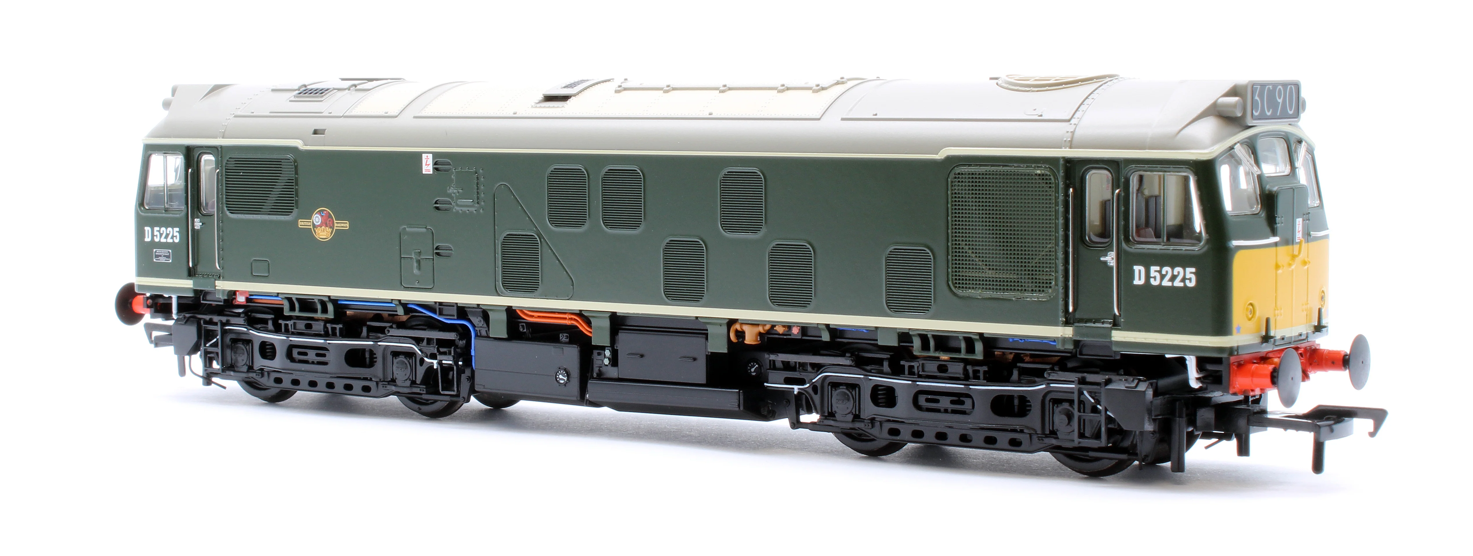 32-343SFX Class 25/1 D5225 BR Green (Small Yellow Panels) Diesel Locomotive - DCC Sound Deluxe - Image 2