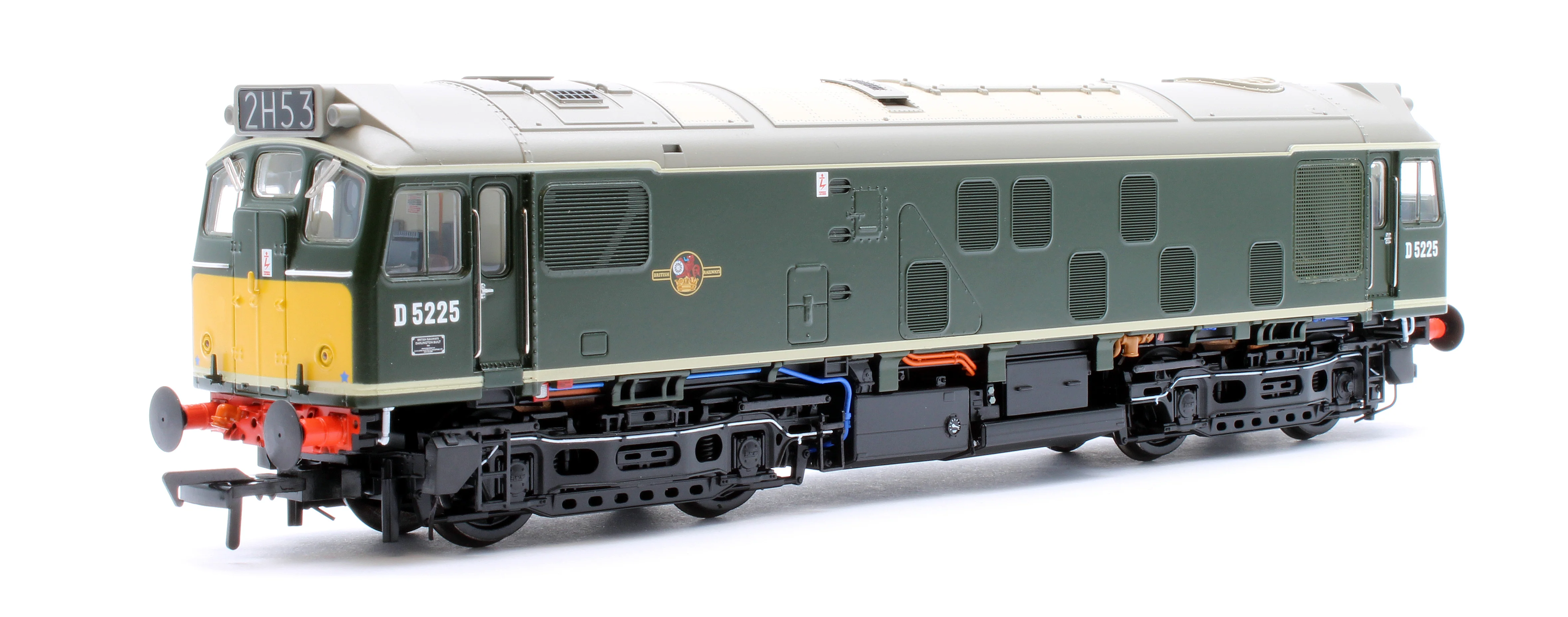 32-343SFX Class 25/1 D5225 BR Green (Small Yellow Panels) Diesel Locomotive - DCC Sound Deluxe - Image 3