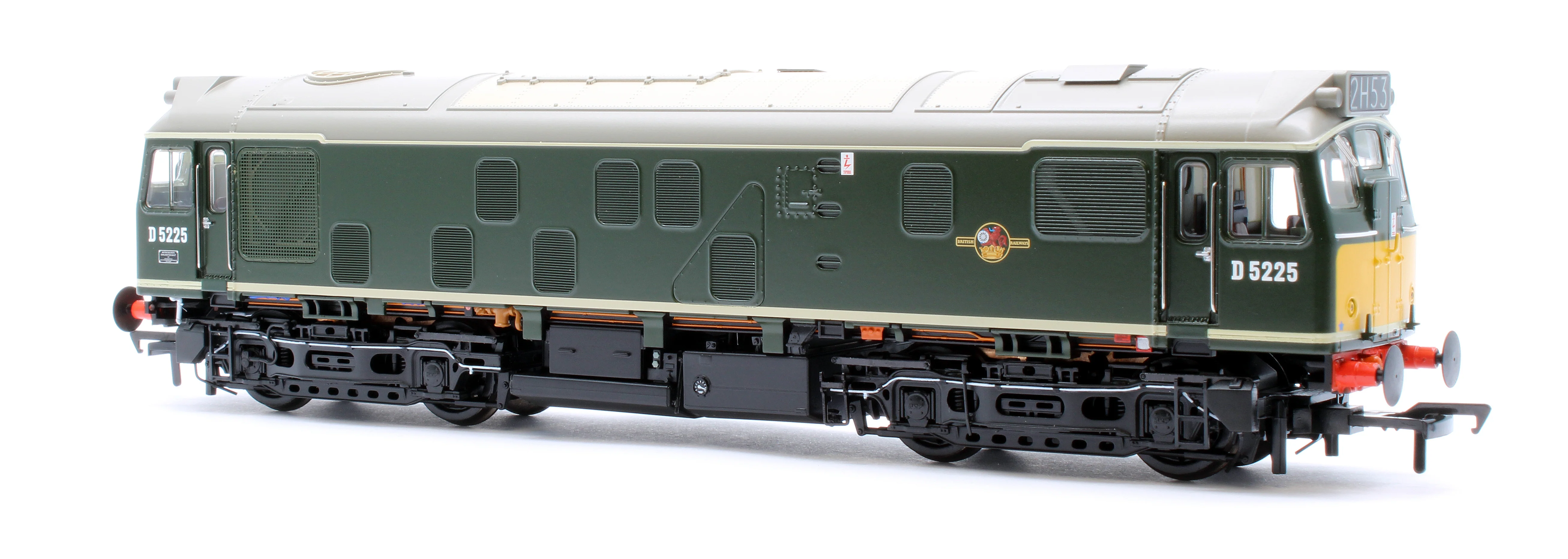32-343SFX Class 25/1 D5225 BR Green (Small Yellow Panels) Diesel Locomotive - DCC Sound Deluxe - Image 4