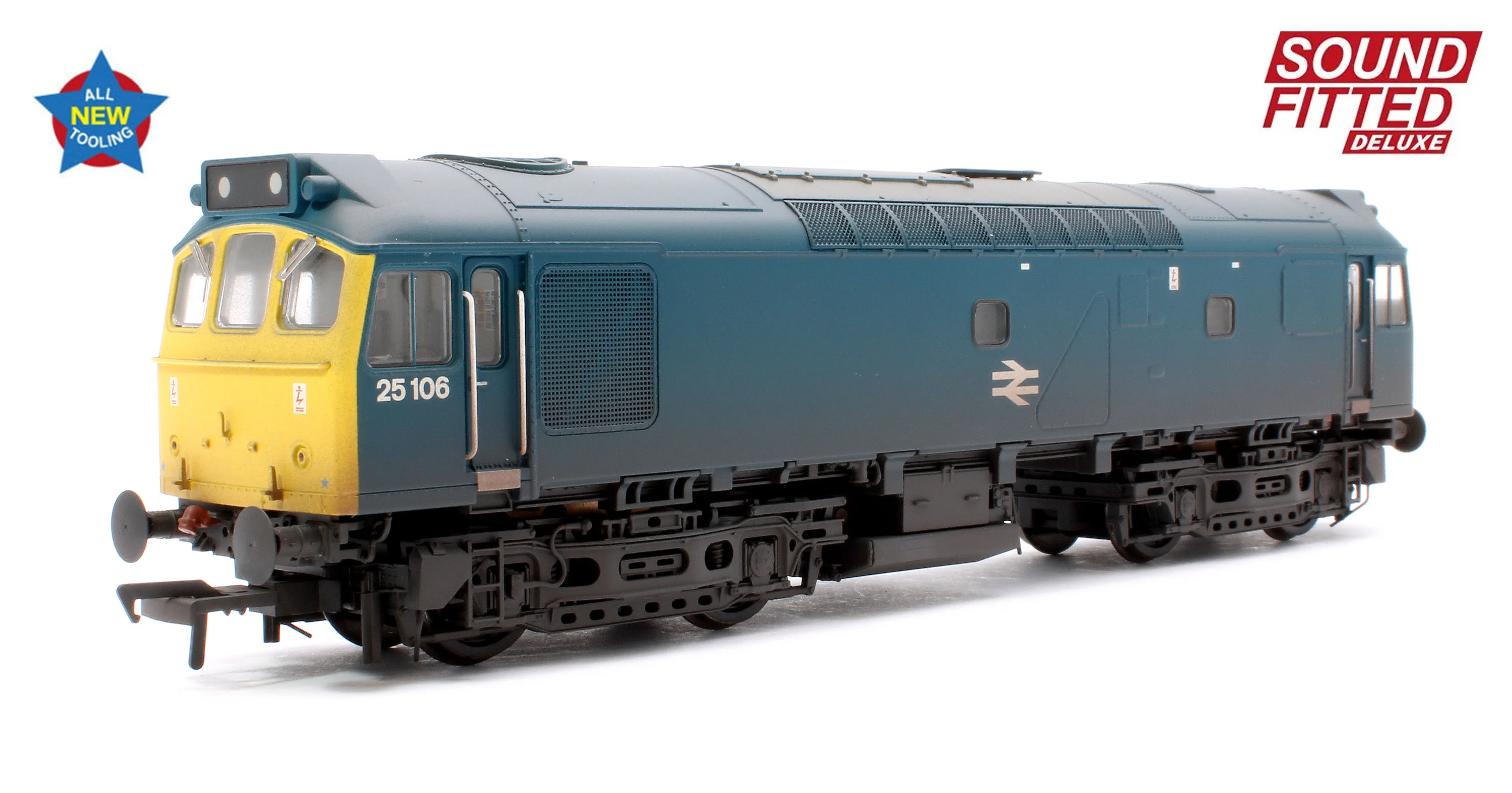 32-346SFX Class 25/2 25106 BR Blue Diesel Locomotive - DCC Sound Deluxe & Weathered