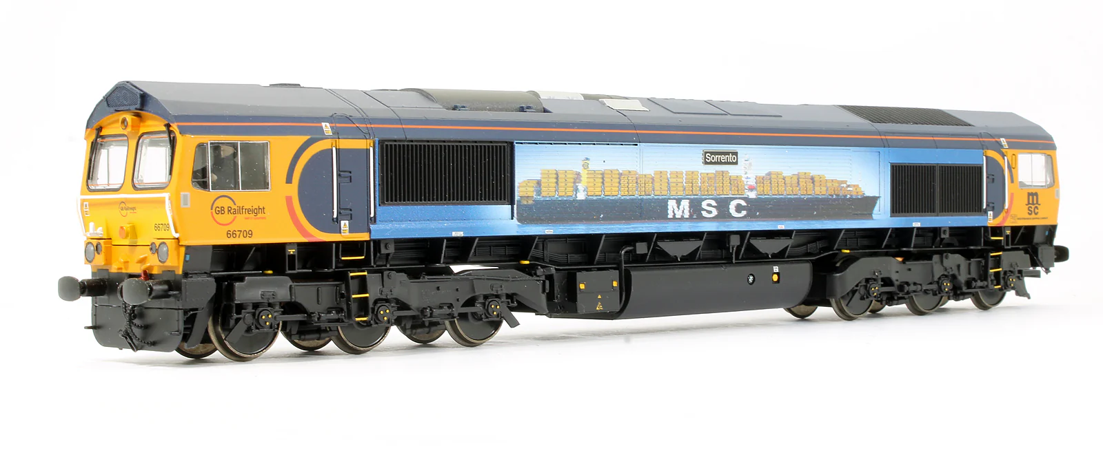 32-727W Pre-Owned Class 66709 'Sorrento' GBRf 10th MSC Anniversary Diesel Locomotive Limited Edition - DCC Sound Fitted - Image 2
