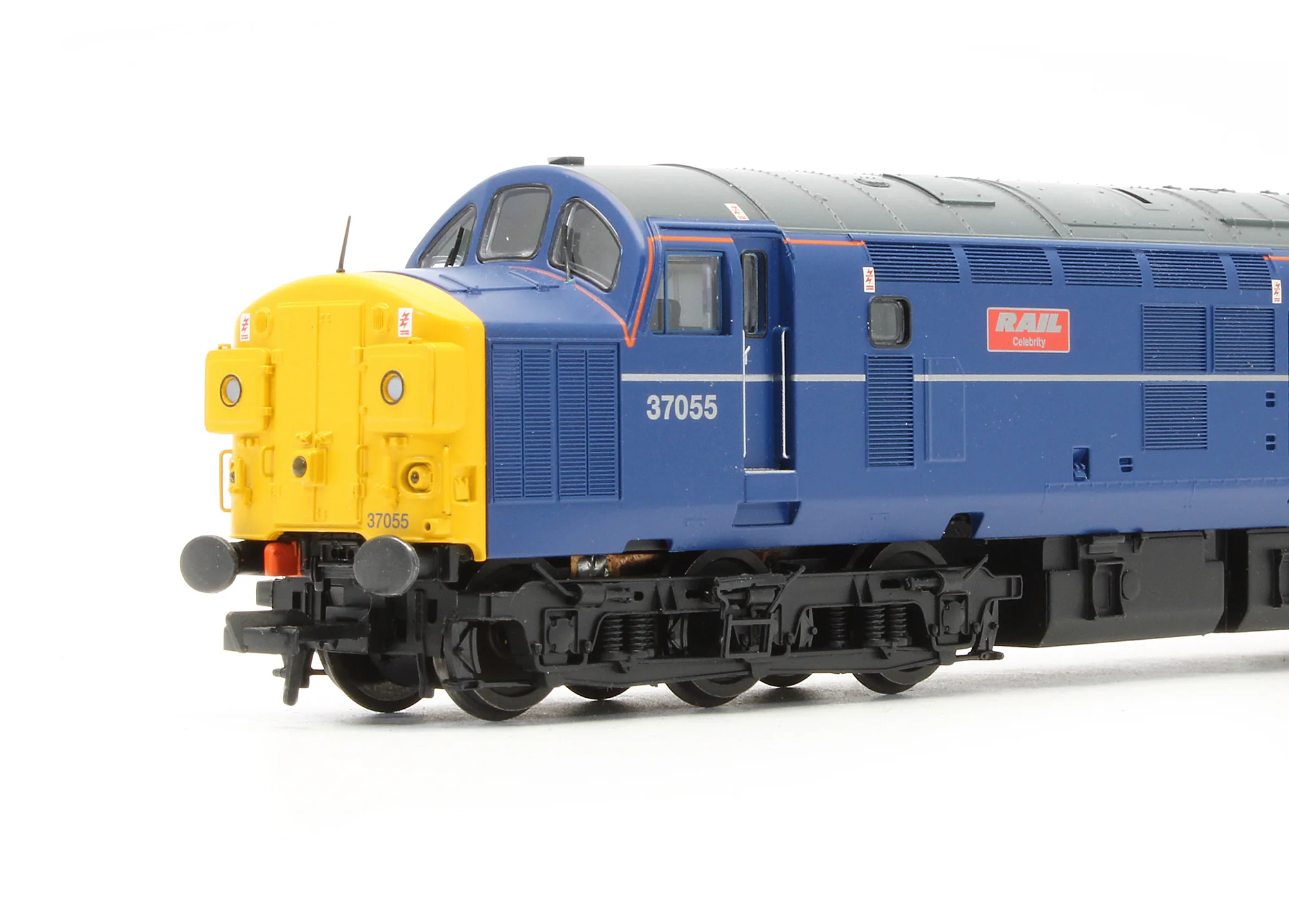 32-775TL Pre-Owned Class 37/0 37055 'Rail Celebrity' Mainline Blue Diesel Locomotive - DCC Fitted - Image 3