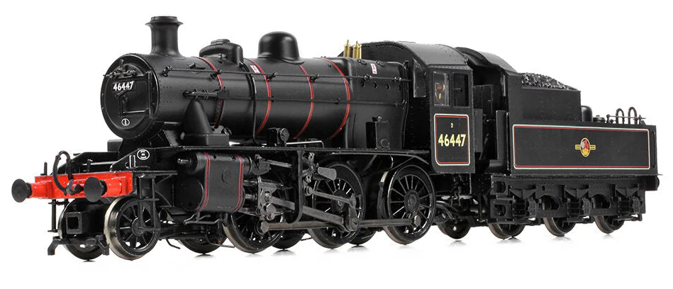 32-829B LMS Ivatt 2MT 46447 BR Lined Black (Late Crest) Steam Locomotive - Image 4