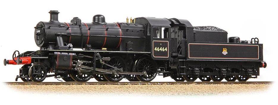 32-832 LMS Ivatt 2MT 46464 BR Lined Black (Early Emblem) Steam Locomotive