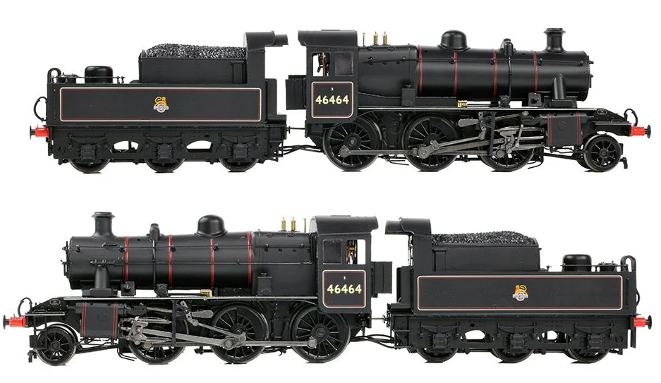 32-832 LMS Ivatt 2MT 46464 BR Lined Black (Early Emblem) Steam Locomotive - Image 7