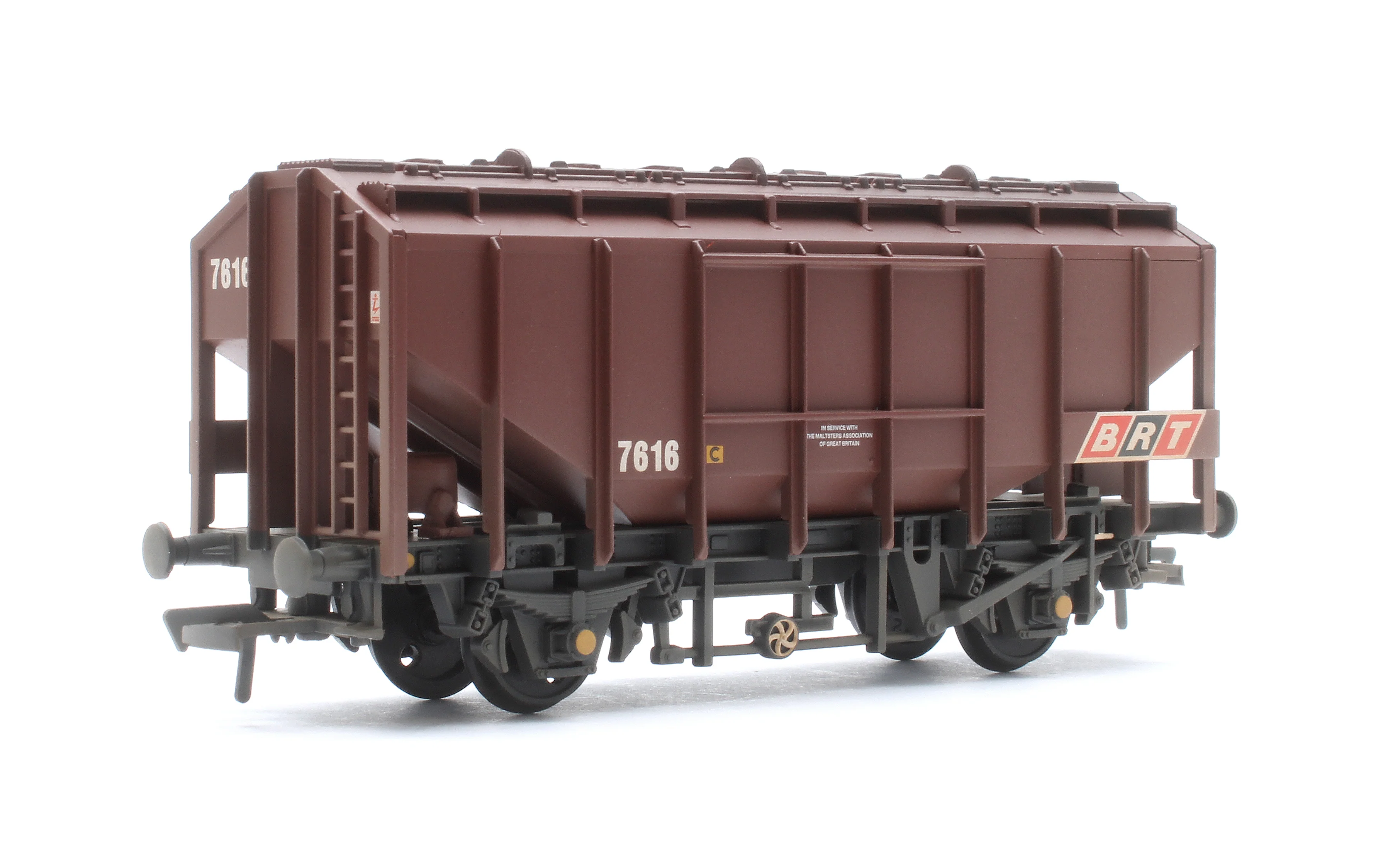 33-131B 35 Ton PAV Bulk Grain Wagon BRT Brown No. 7616 - Weathered