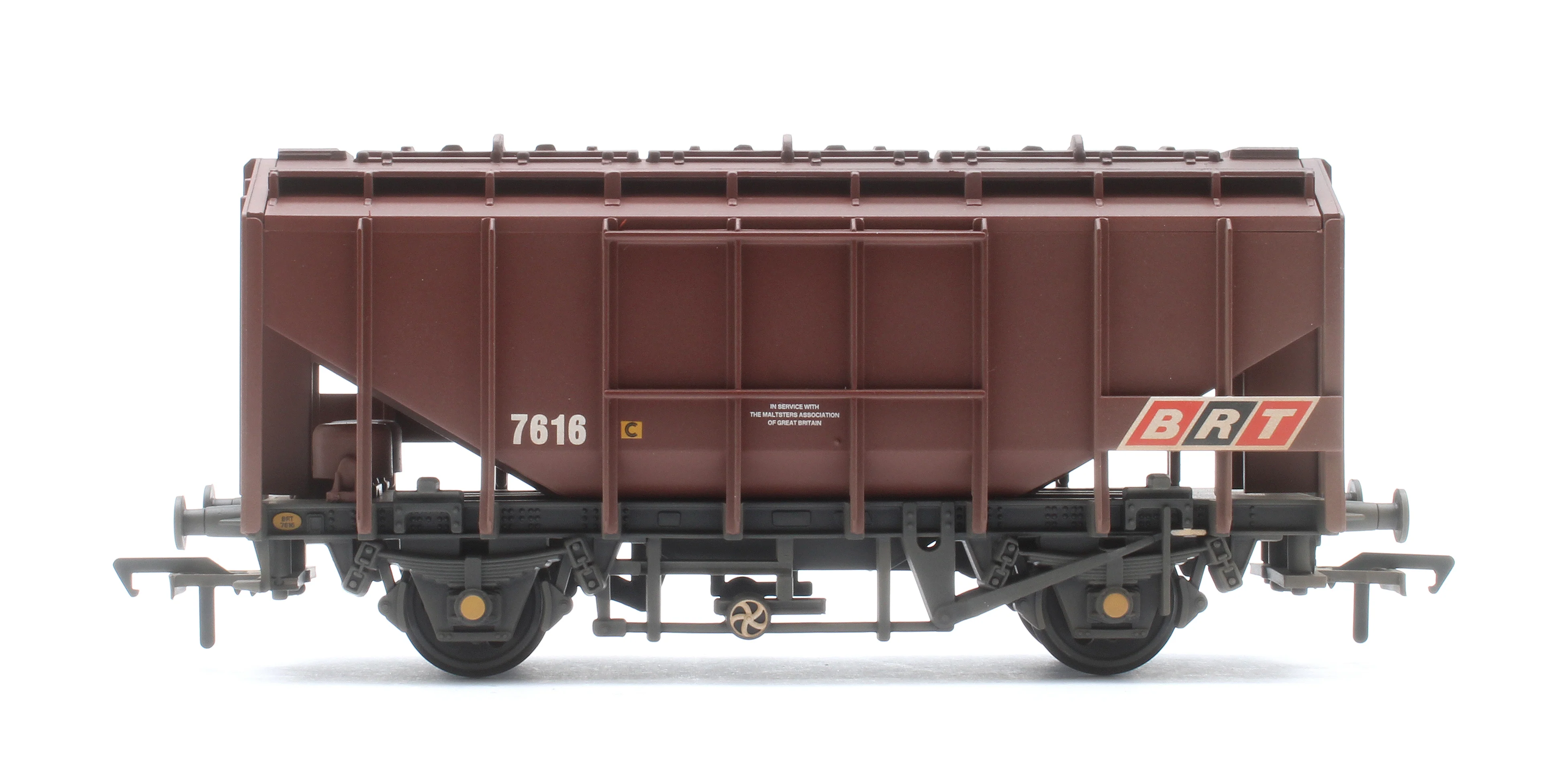 33-131B 35 Ton PAV Bulk Grain Wagon BRT Brown No. 7616 - Weathered - Image 2