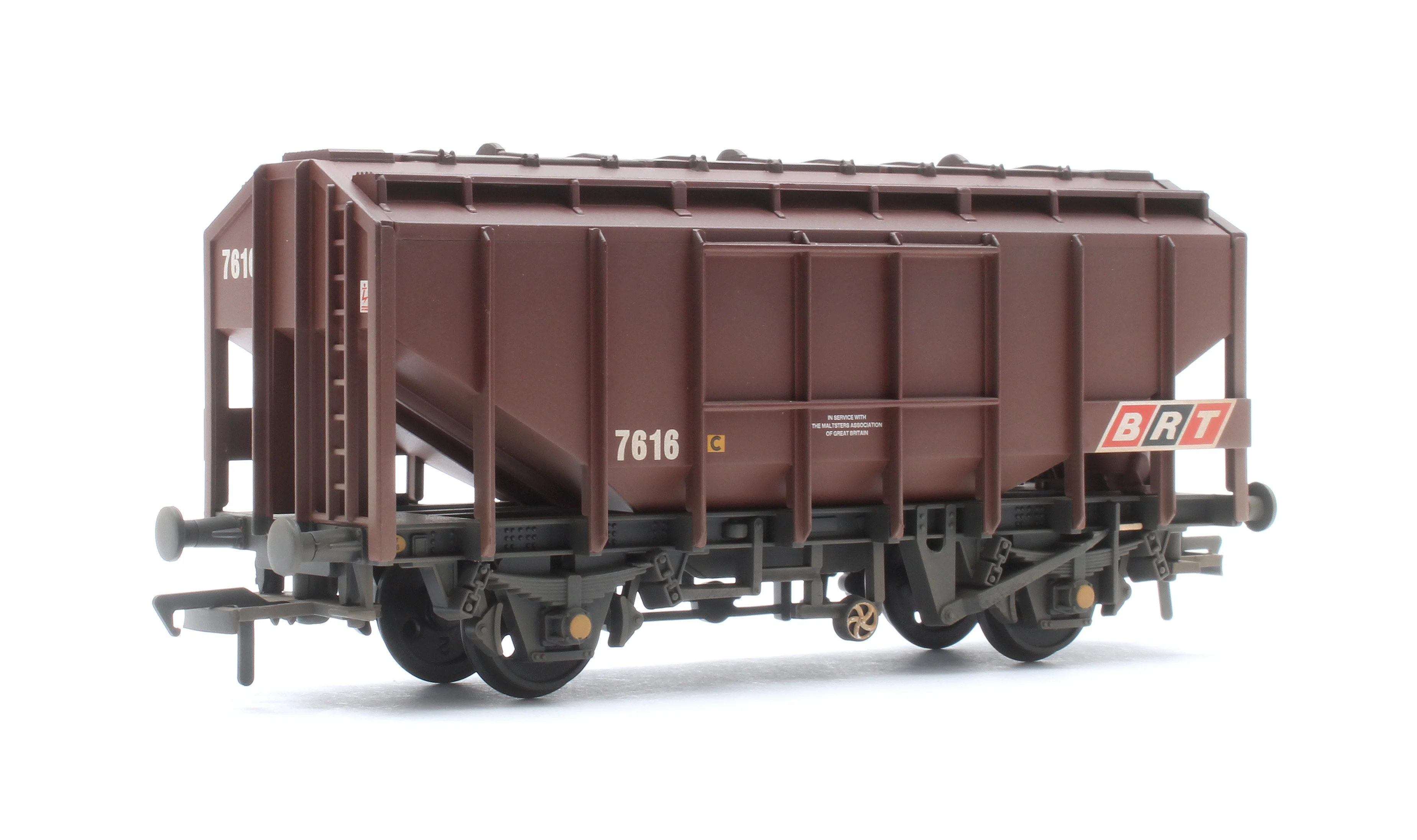 33-131B 35 Ton PAV Bulk Grain Wagon BRT Brown No. 7616 - Weathered - Image 3