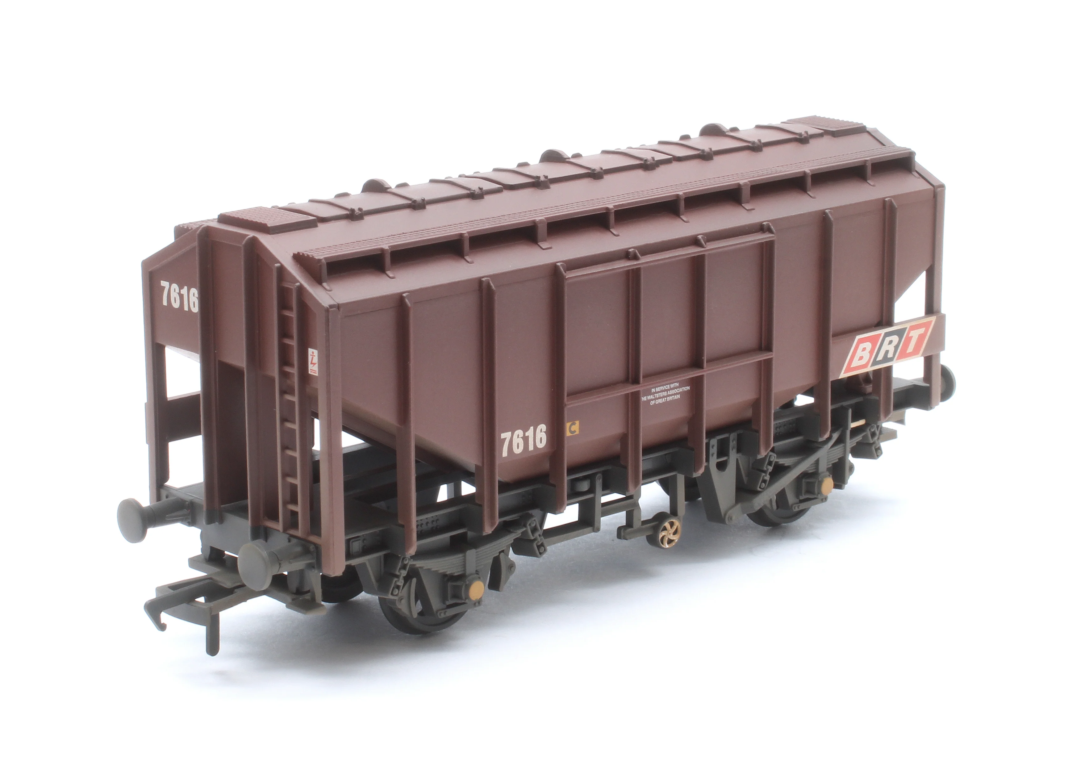 33-131B 35 Ton PAV Bulk Grain Wagon BRT Brown No. 7616 - Weathered - Image 5