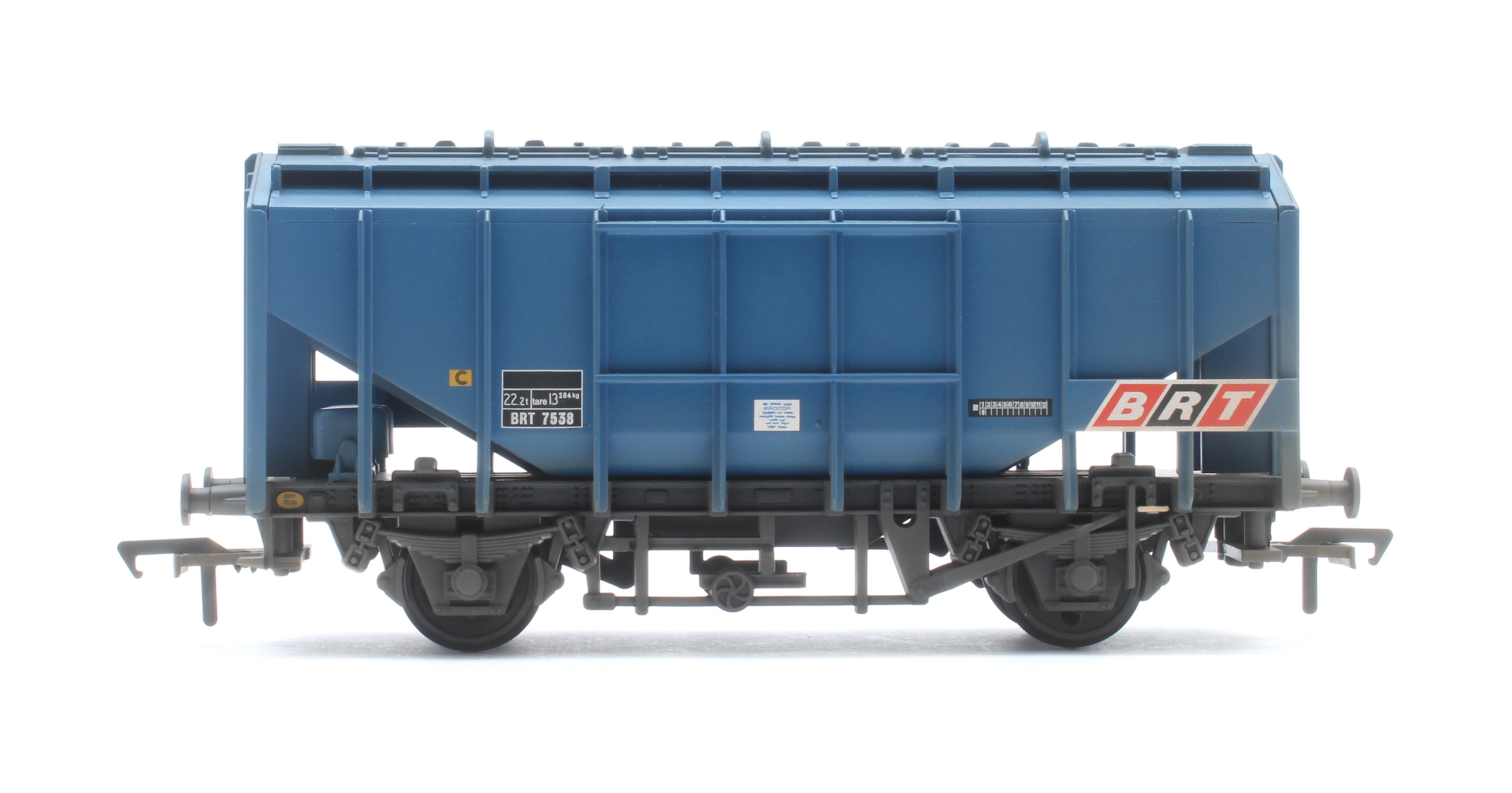 33-133B 35 Ton PAA Ex-Bulk Grain Wagon BRT Blue No. BRT 7538 - Weathered - Image 2