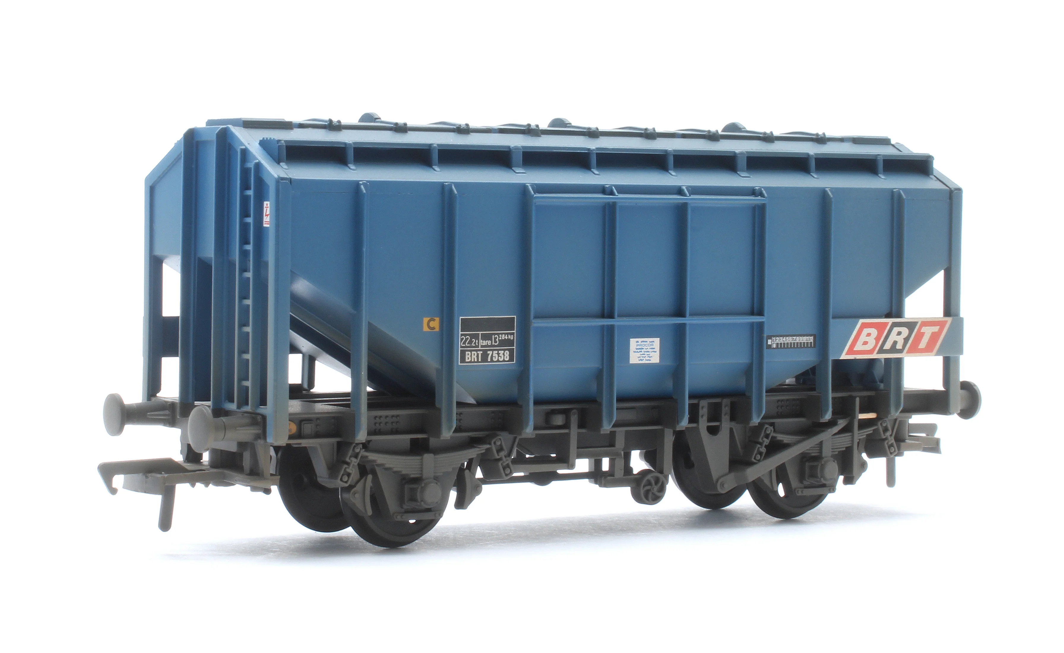 33-133B 35 Ton PAA Ex-Bulk Grain Wagon BRT Blue No. BRT 7538 - Weathered - Image 3