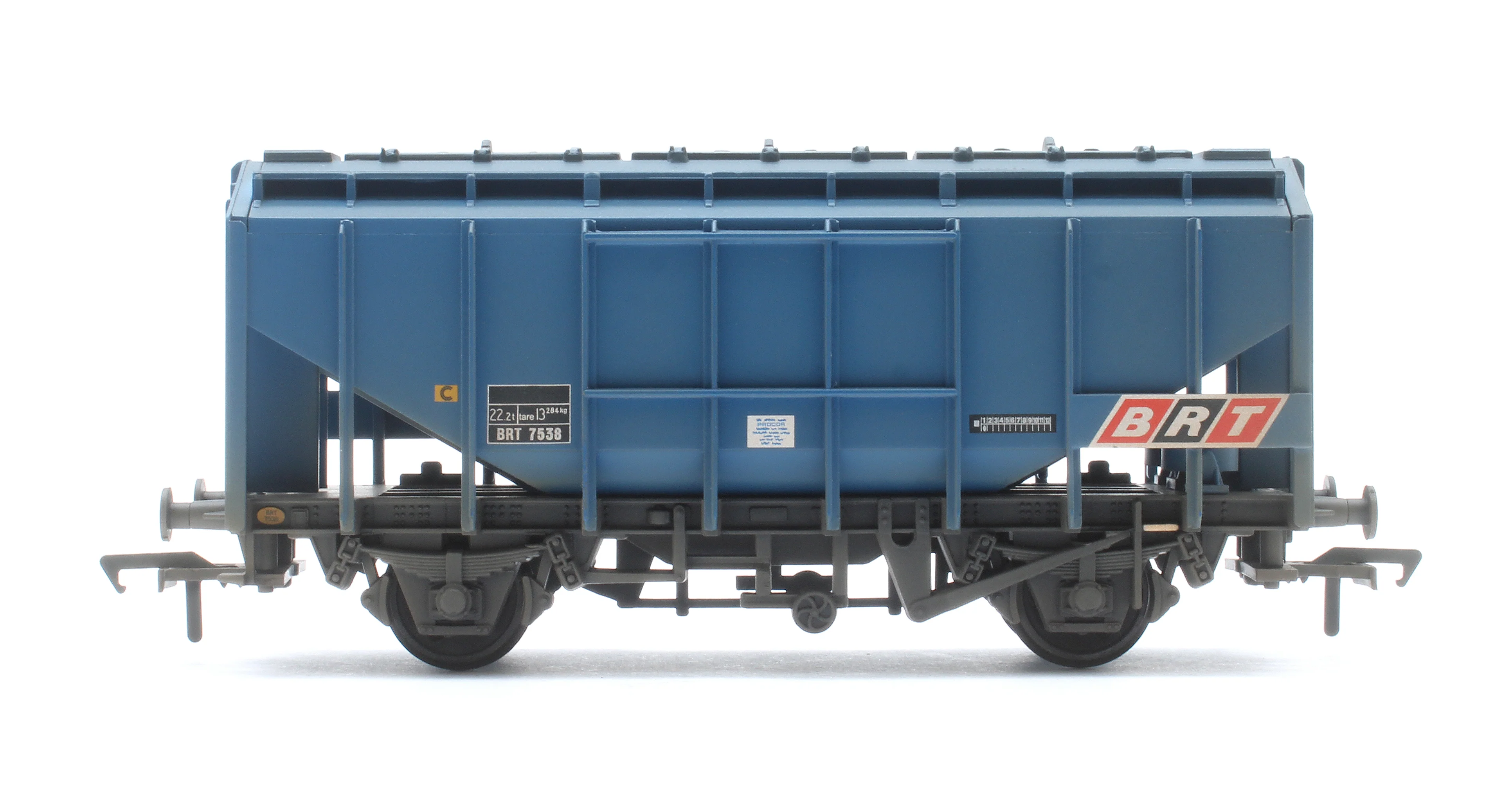 33-133B 35 Ton PAA Ex-Bulk Grain Wagon BRT Blue No. BRT 7538 - Weathered - Image 4