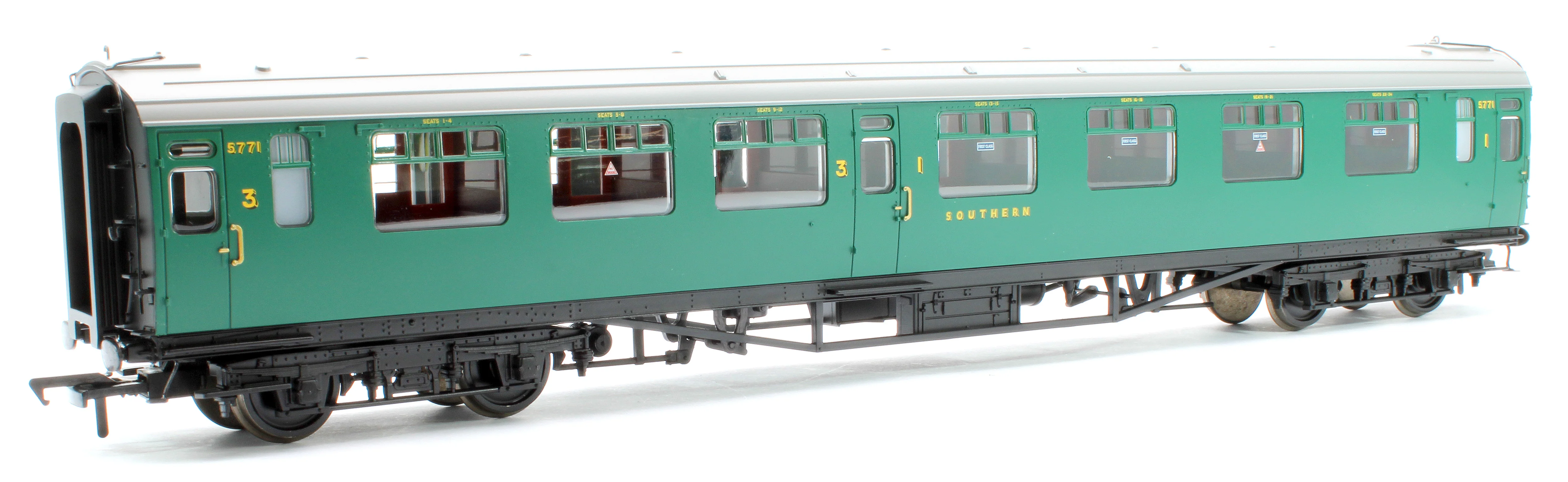 34-750 SR Bulleid Composite Corridor 10'' Vents SR Malachite Green No.5771