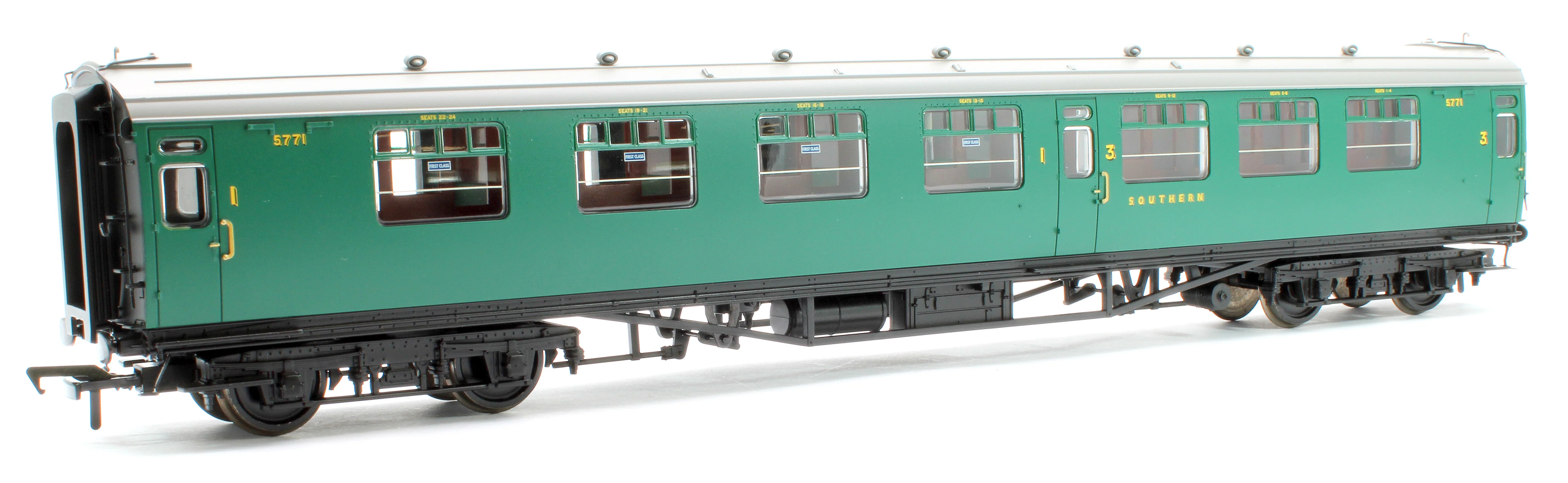 34-750 SR Bulleid Composite Corridor 10'' Vents SR Malachite Green No.5771 - Image 2