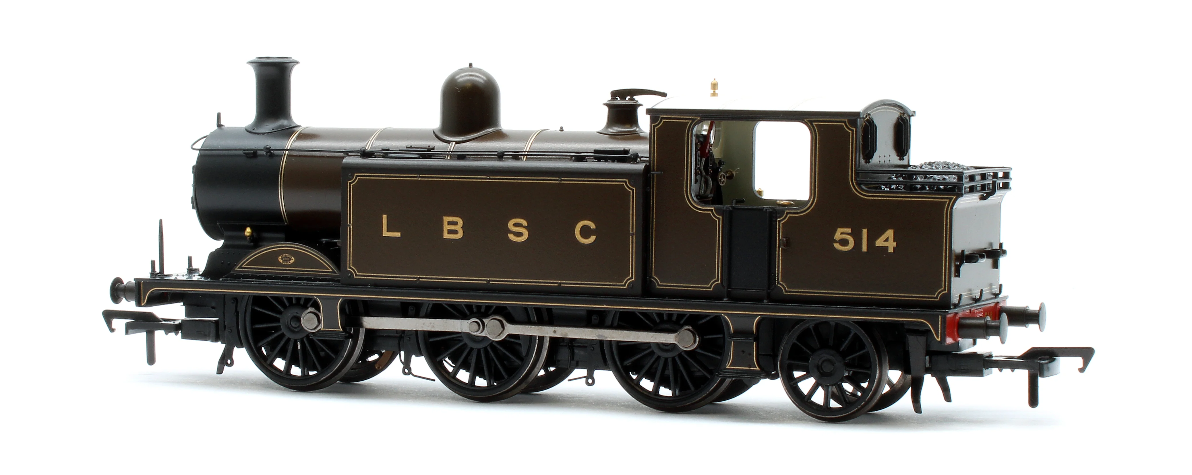 35-075ASF LB&SCR E4 Tank 514 LBSC Lined Umber Steam Locomotive - DCC Sound - Image 4