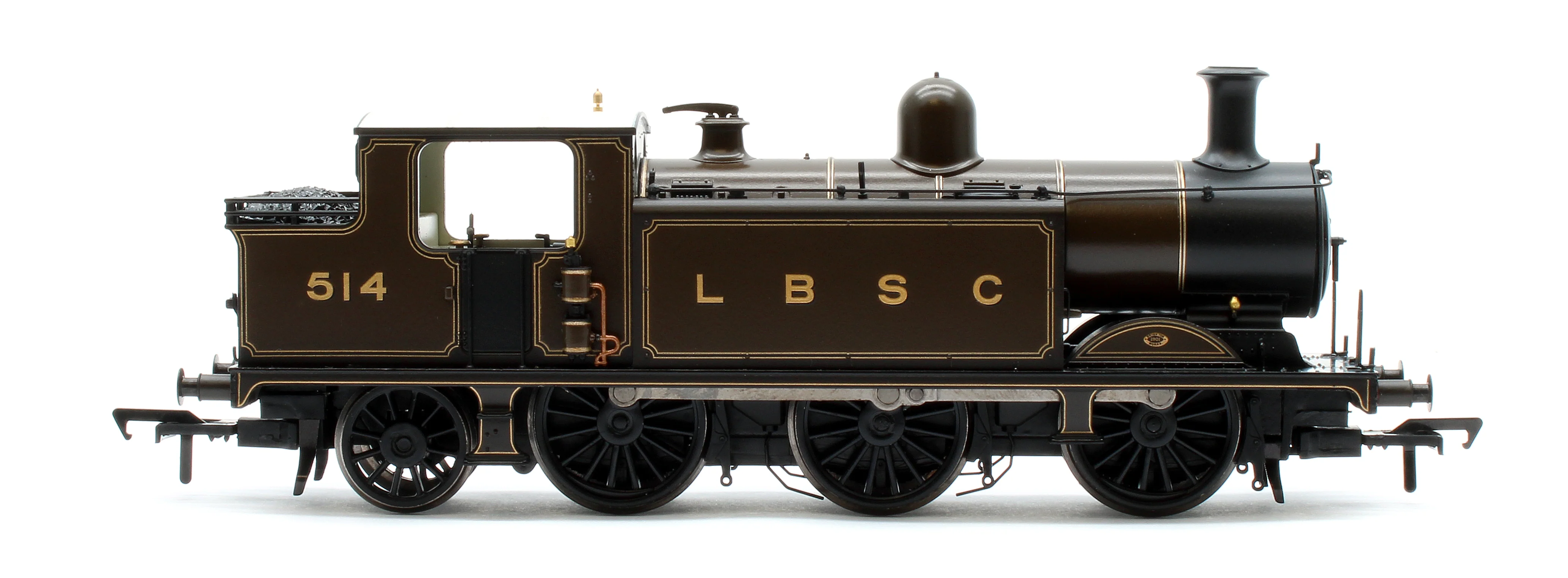 35-075ASF LB&SCR E4 Tank 514 LBSC Lined Umber Steam Locomotive - DCC Sound - Image 6