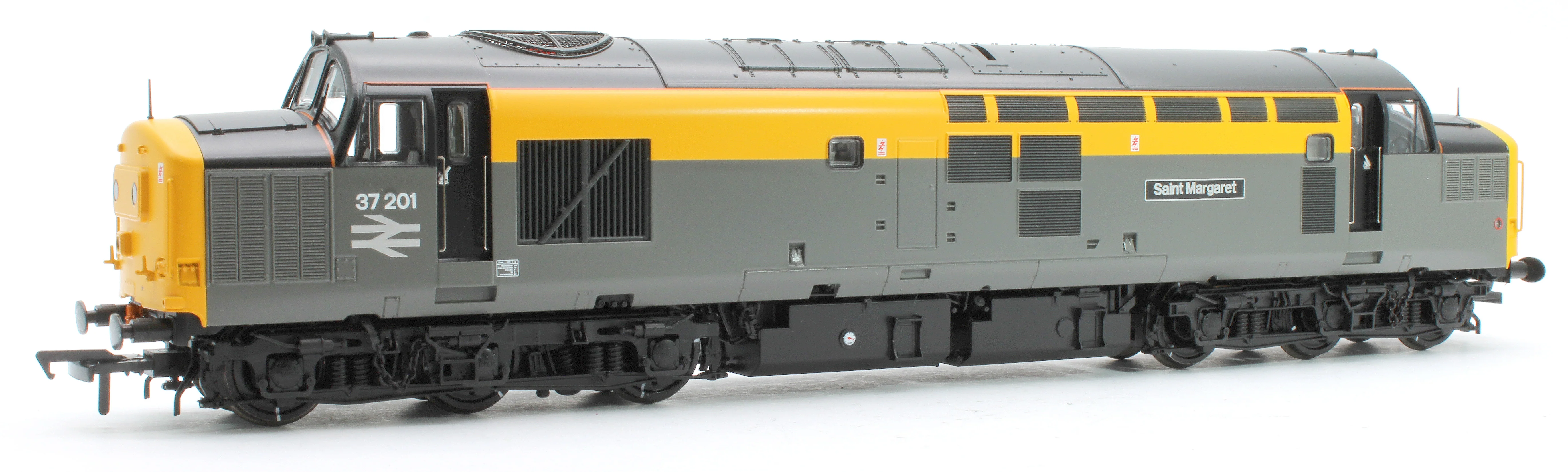 35-308SF Class 37/0 Centre Headcode 37201 'St. Margaret' BR Eng. Grey & Yellow Diesel Locomotive (DCC Sound) - Image 3