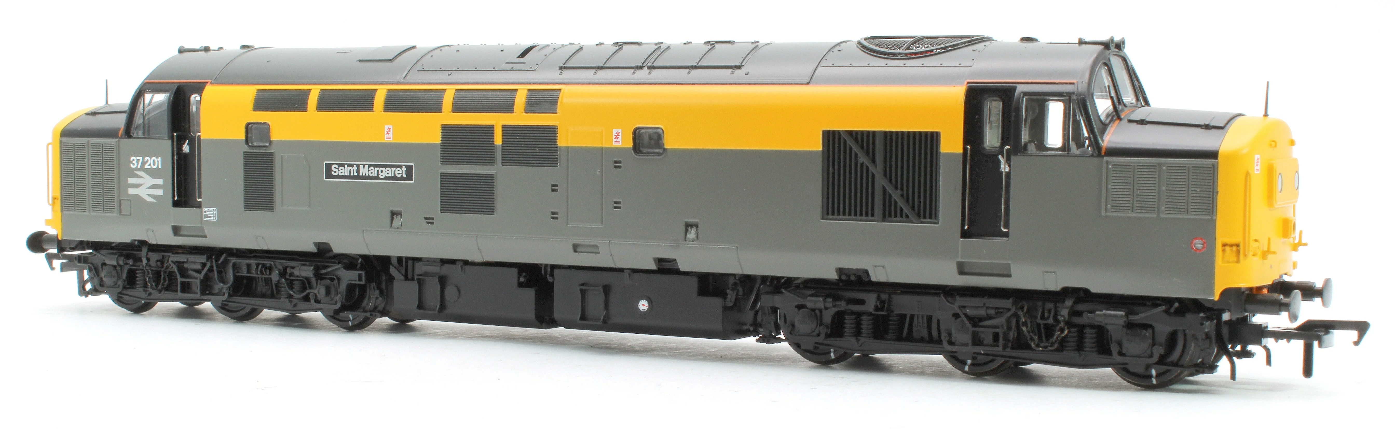 35-308SFX Pre-Owned Class 37/0 Centre Headcode 37201 'St. Margaret' BR Eng. Grey & Yellow Diesel Locomotive - Deluxe DCC Sound - Image 2