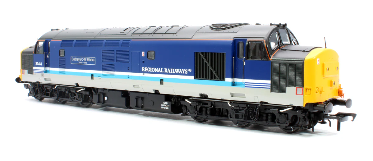 35-338SF Class 37/4 37414 'Cathays C&W Works 1846-1993' BR Regional Railways Diesel Locomotive (DCC Sound) - Image 3