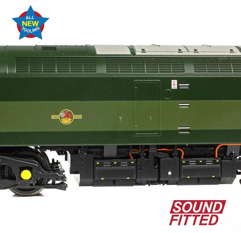 35-410BSF Class 47/0 D1940 BR Two-Tone Green (Small Yellow Panels) Diesel Locomotive - DCC Sound - Image 5