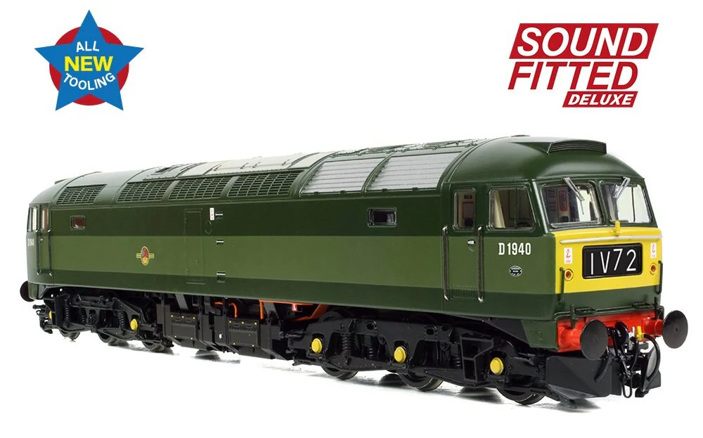 35-410BSFX Class 47/0 D1940 BR Two-Tone Green (Small Yellow Panels) Diesel Locomotive - DCC Sound Deluxe - Image 3