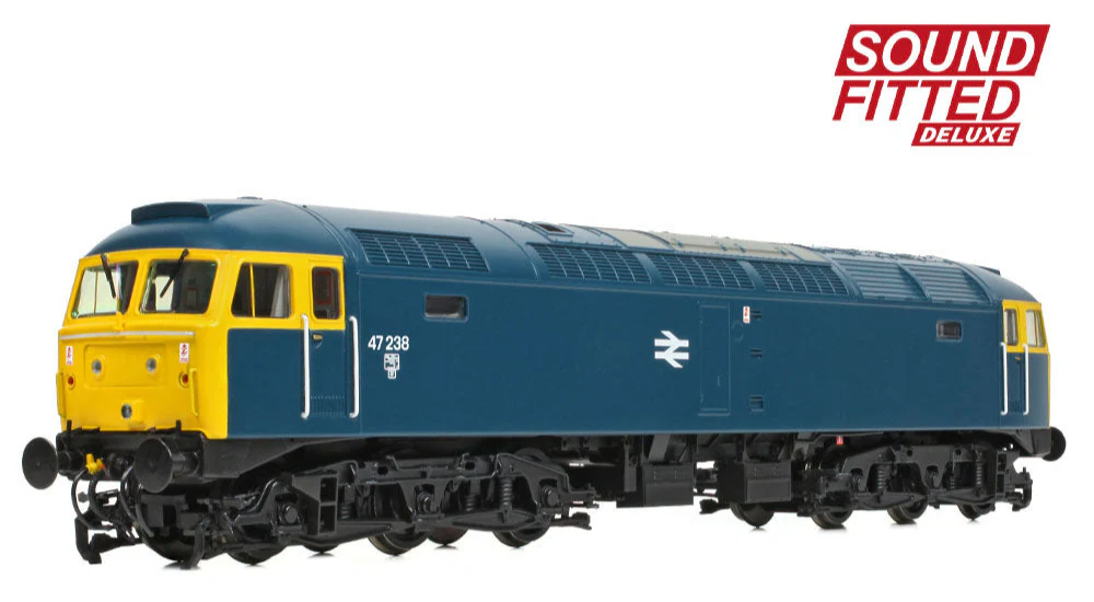 35-411BSFX Class 47/0 47238 BR Blue Diesel Locomotive - DCC Sound Deluxe - Image 3