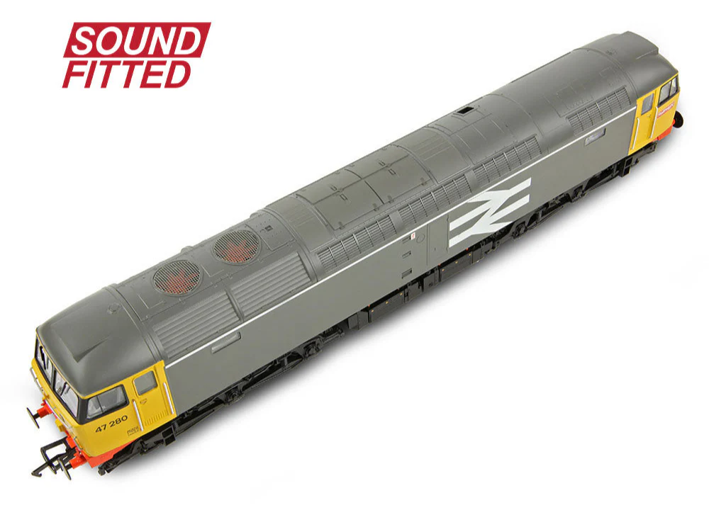 35-416SF Class 47/0 47280 BR Railfreight Grey Diesel Locomotive - DCC Sound - Image 6