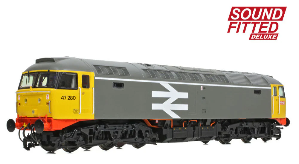35-416SFX Class 47/0 47280 BR Railfreight Grey Diesel Locomotive - DCC Sound Deluxe - Image 3