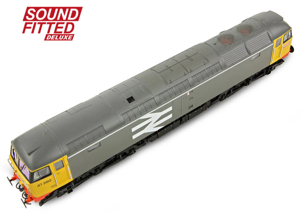 35-416SFX Class 47/0 47280 BR Railfreight Grey Diesel Locomotive - DCC Sound Deluxe - Image 5