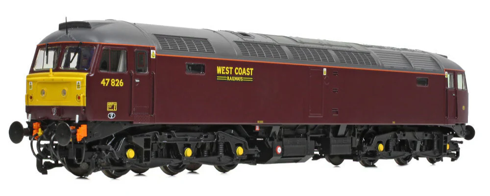 35-431 Class 47/4 47826 WCRC Maroon Diesel Locomotive - Image 3