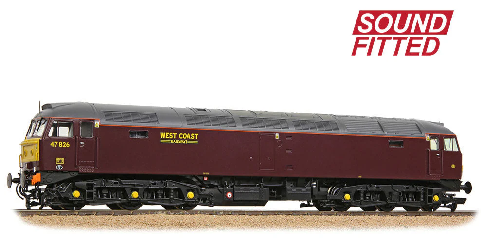35-431SF Class 47/4 47826 WCRC Maroon Diesel Locomotive - DCC Sound