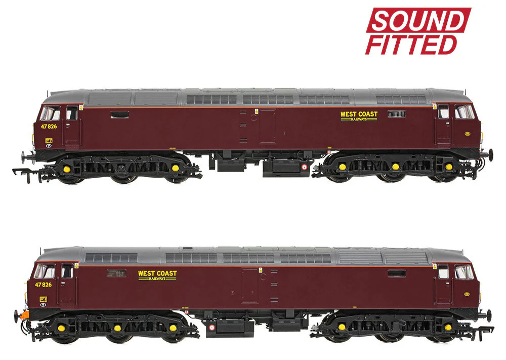 35-431SF Class 47/4 47826 WCRC Maroon Diesel Locomotive - DCC Sound - Image 2