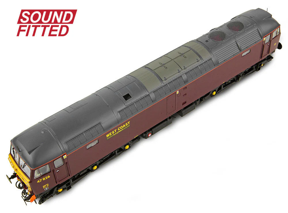 35-431SF Class 47/4 47826 WCRC Maroon Diesel Locomotive - DCC Sound - Image 5