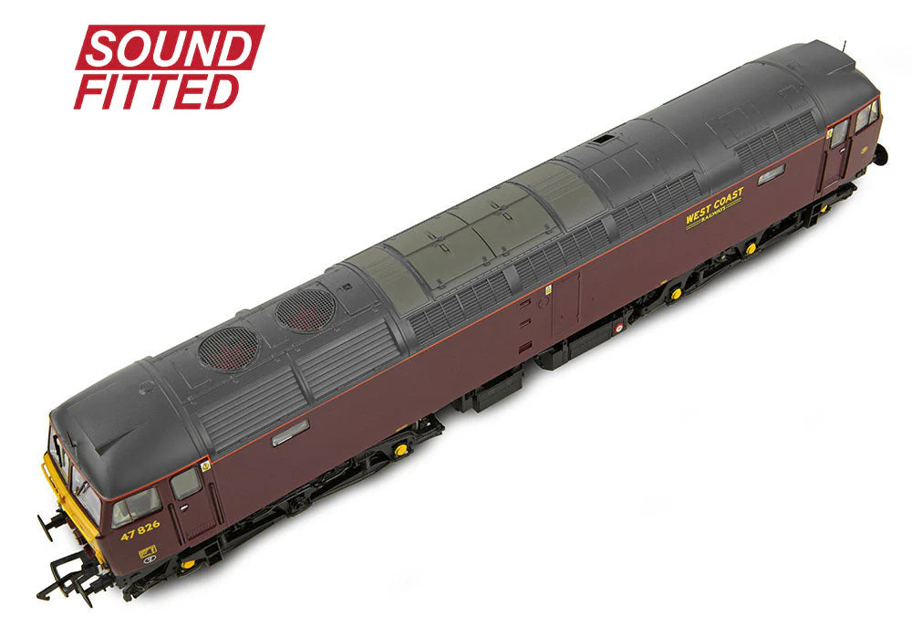 35-431SF Class 47/4 47826 WCRC Maroon Diesel Locomotive - DCC Sound - Image 6