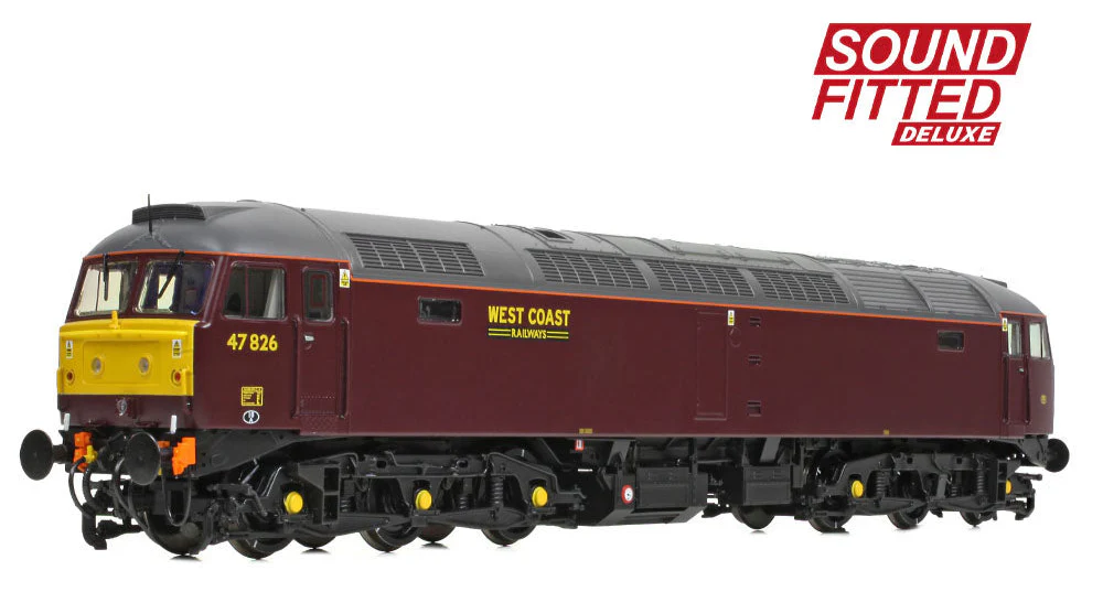 35-431SFX Class 47/4 47826 WCRC Maroon Diesel Locomotive - DCC Sound Deluxe - Image 3