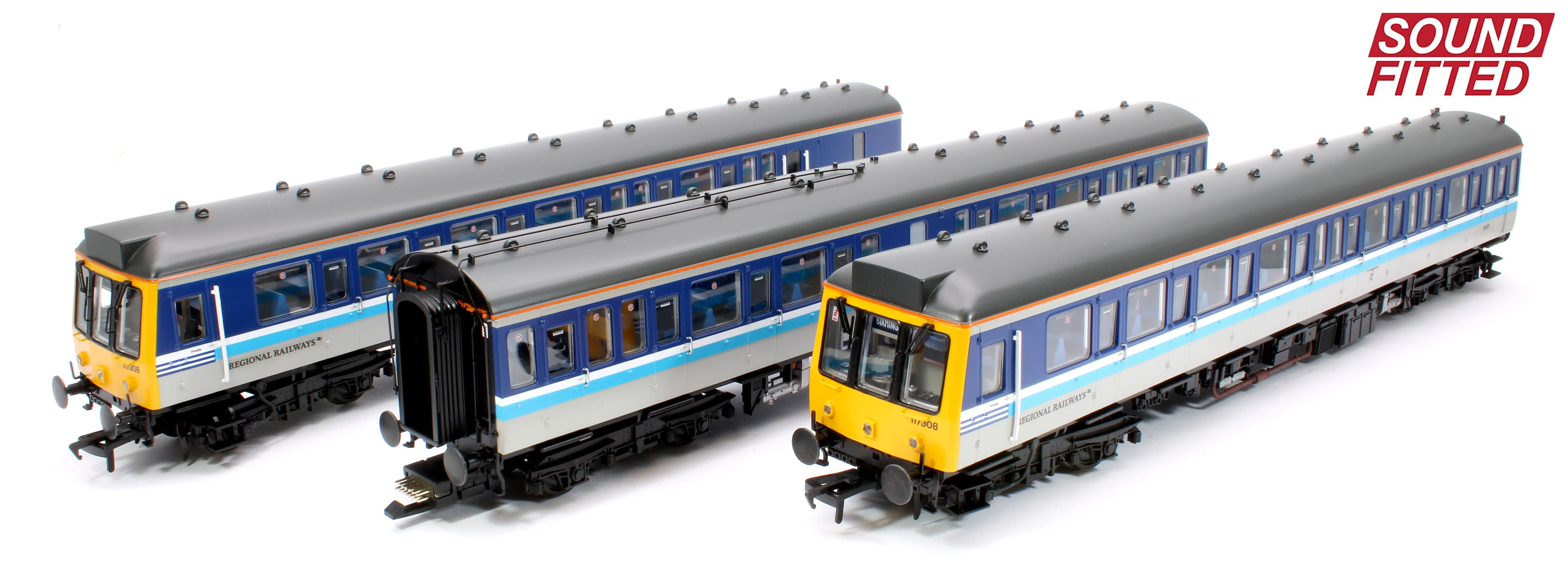 35-505SF Class 117 3-Car DMU 117308 BR Regional Railways - DCC Sound