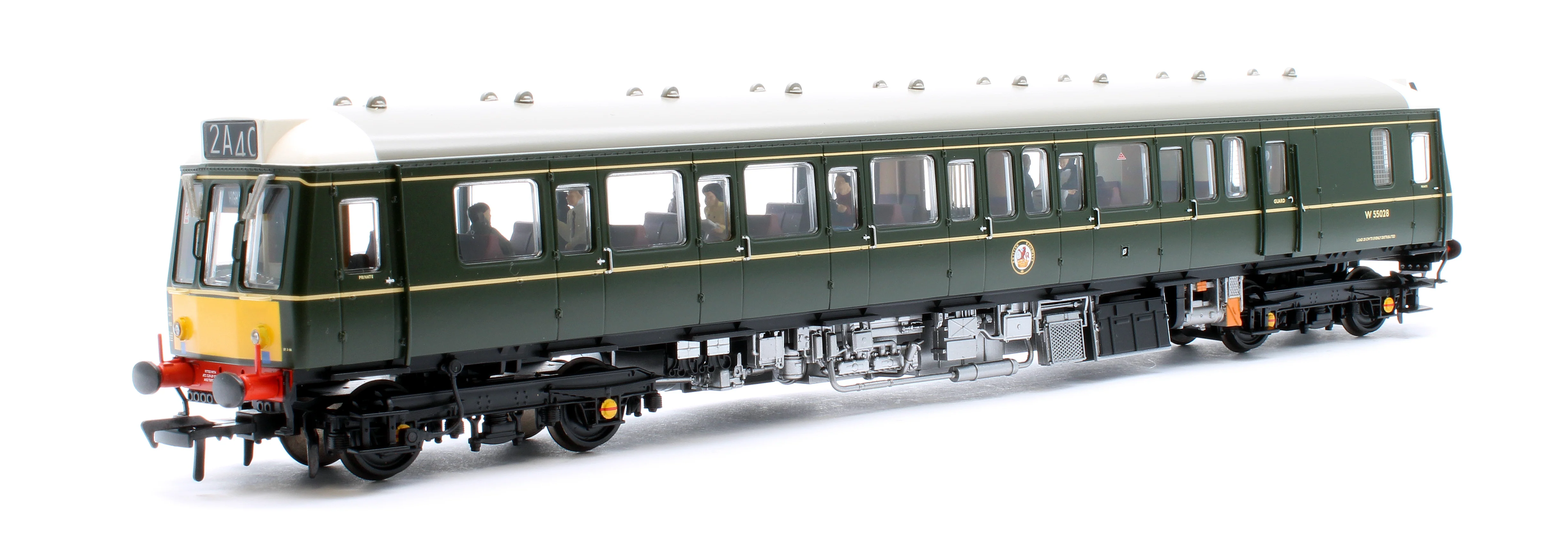 35-528PF Class 121 Single-Car DMU W55028 BR Green (Small Yellow Panels) - Fitted Passengers - Image 3