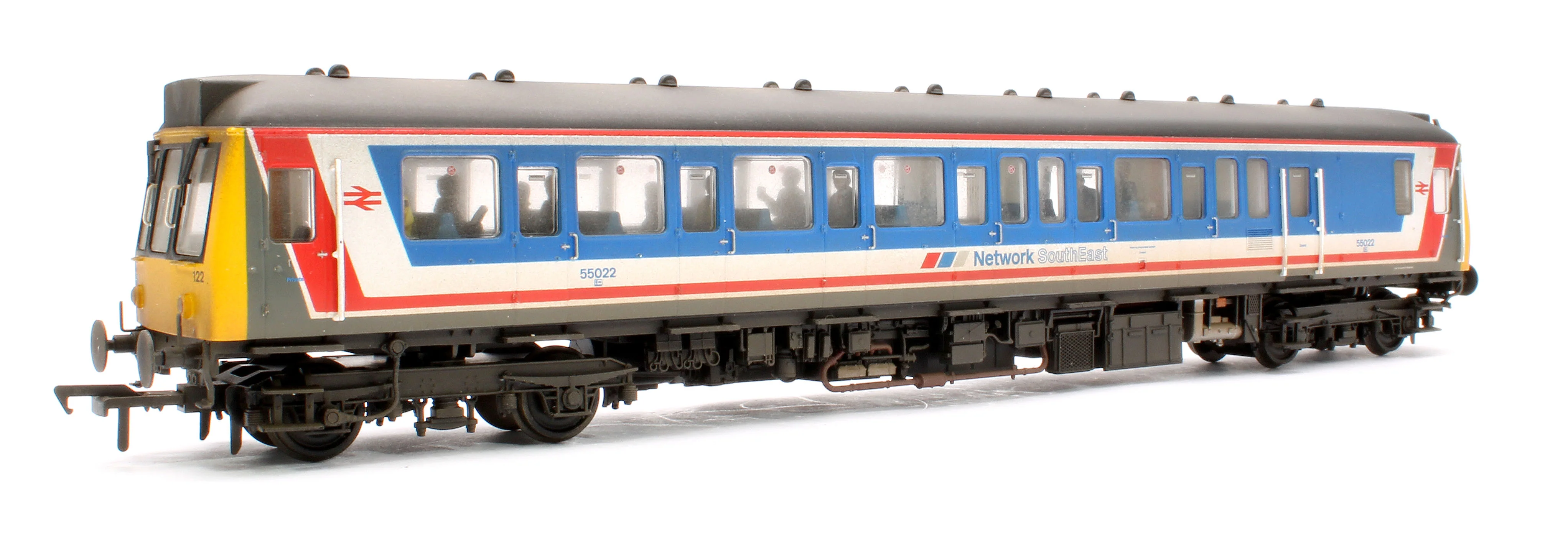 35-530PF-RW Pre-Owned Class 121 Single-Car DMU 55022 BR Network SouthEast (Original) - Fitted Passengers & Weathered