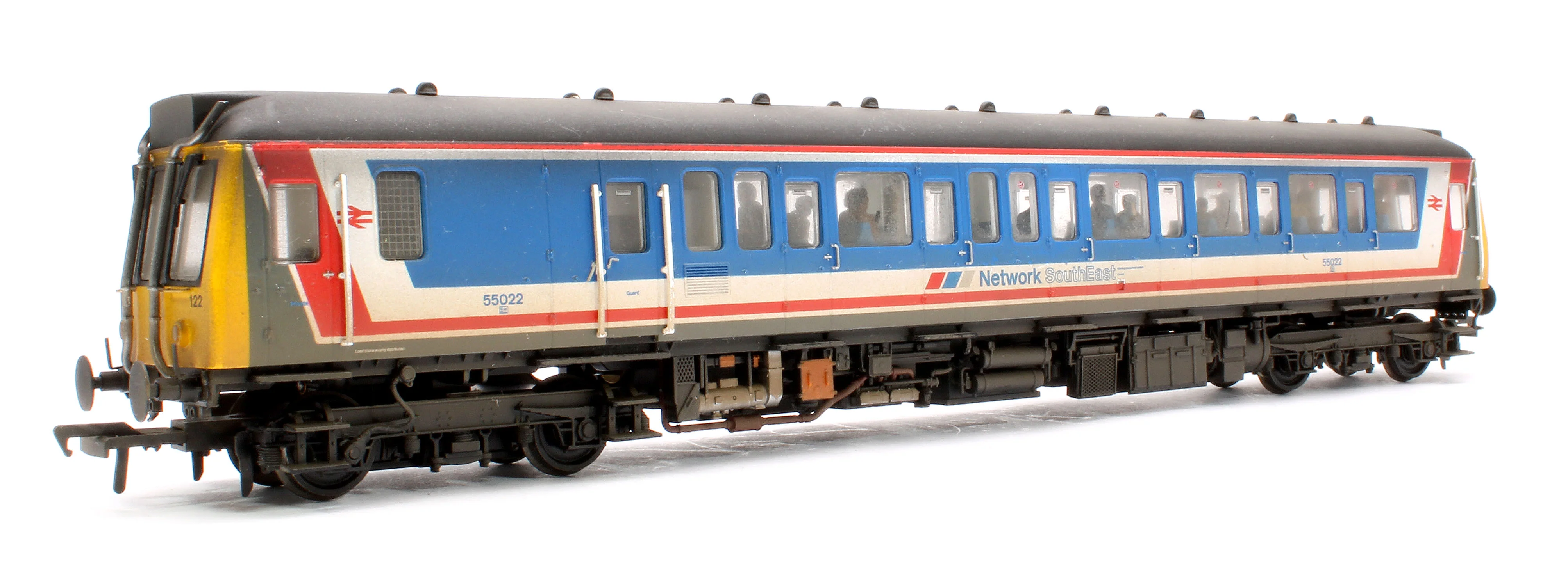 35-530PF-RW Pre-Owned Class 121 Single-Car DMU 55022 BR Network SouthEast (Original) - Fitted Passengers & Weathered - Image 3