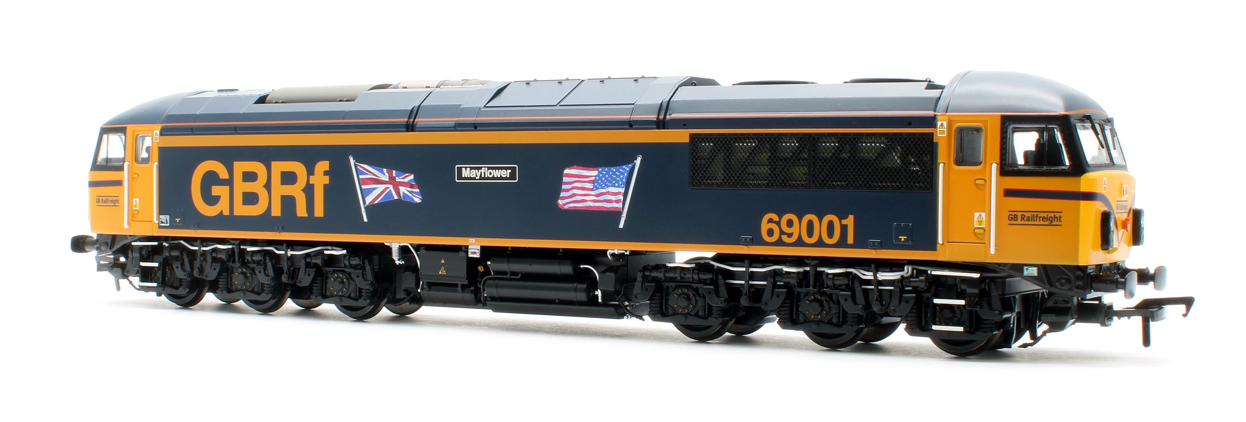 35-776SFX Class 69 69001 'Mayflower' GBRf (UK & US Flags) Diesel Locomotive - DCC Sound Deluxe - Image 4
