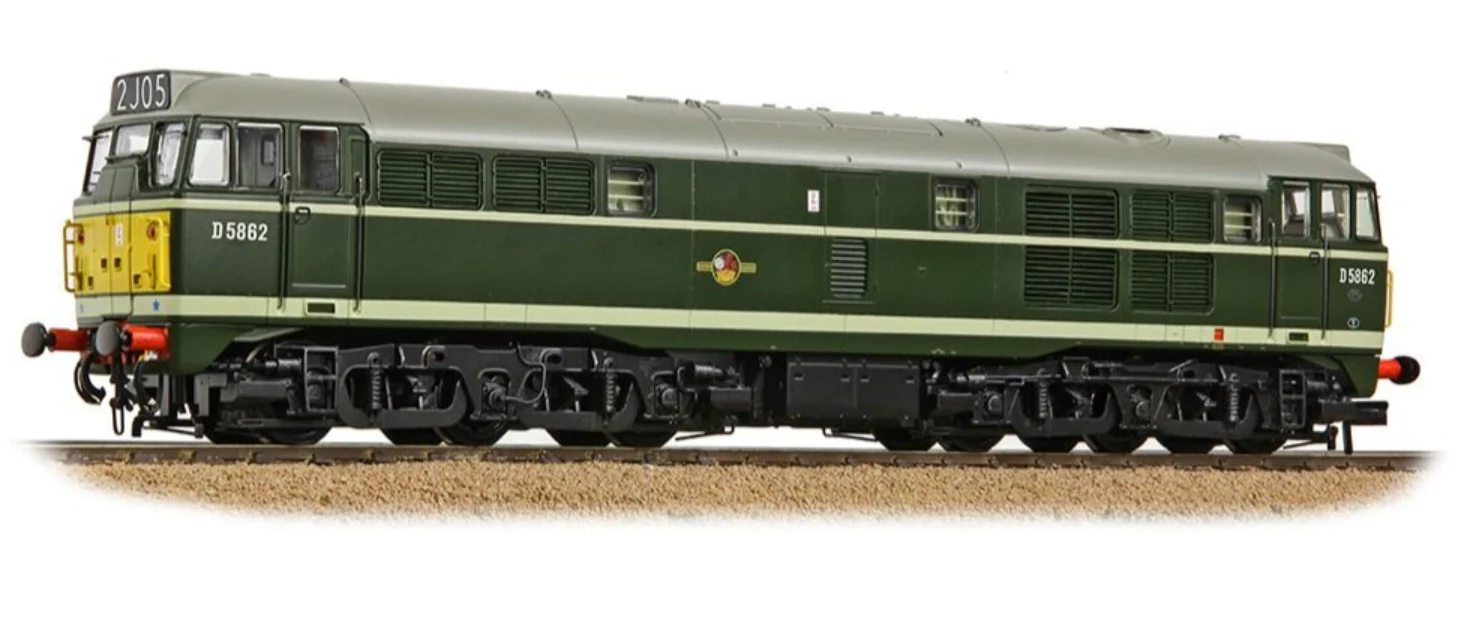 35-802A Class 30 D5862 BR Green (Small Yellow Panels) Diesel Locomotive
