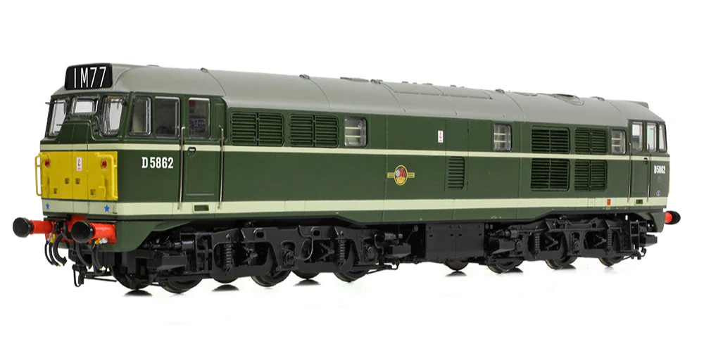 35-802A Class 30 D5862 BR Green (Small Yellow Panels) Diesel Locomotive - Image 4