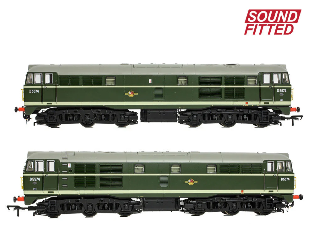35-802SF Class 30 D5574 BR Green (Small Yellow Panels) Diesel Locomotive - DCC Sound - Image 2