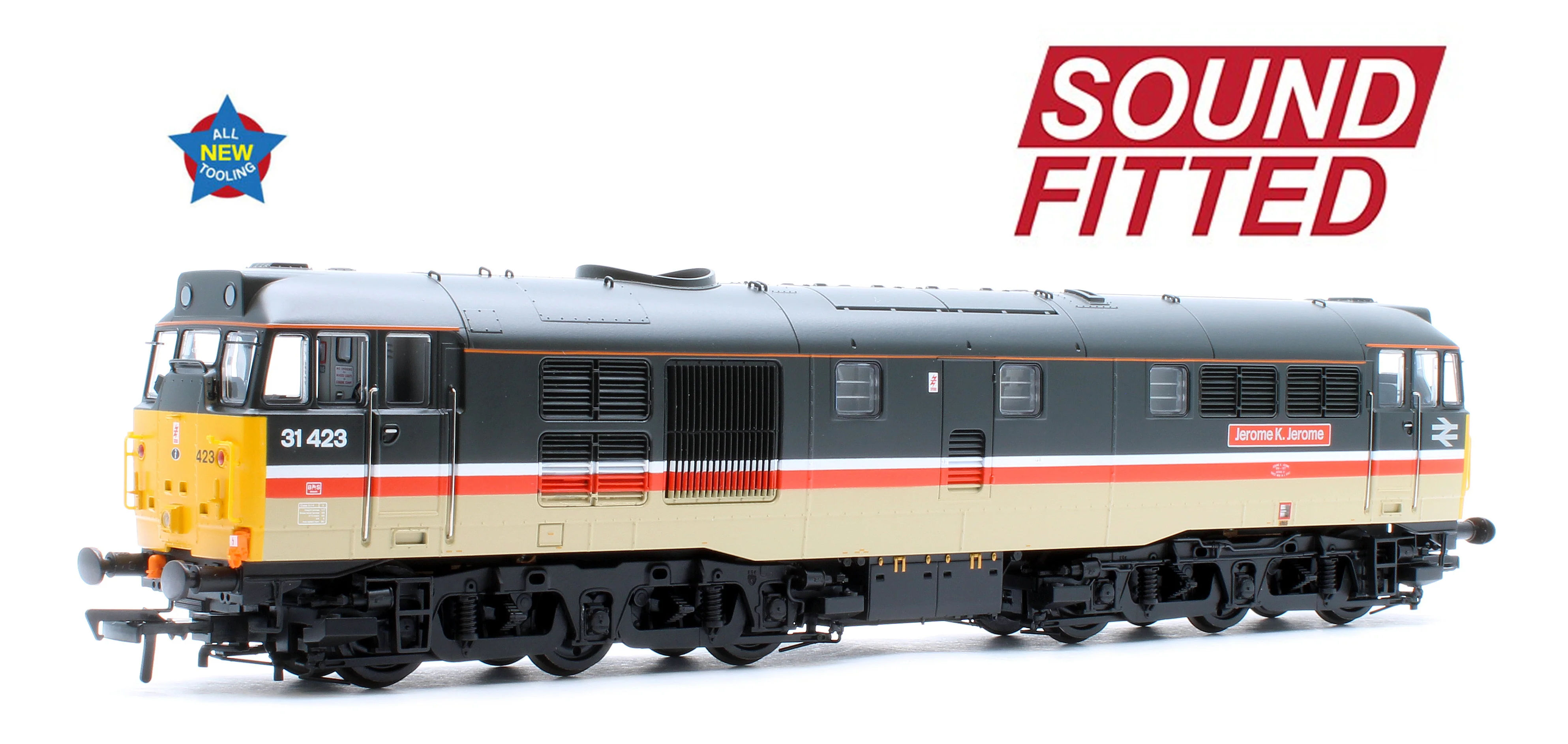 35-827SF Class 31/4 Refurbished 31423 'Jerome K. Jerome' BR InterCity (Mainline) Diesel Locomotive - DCC Sound