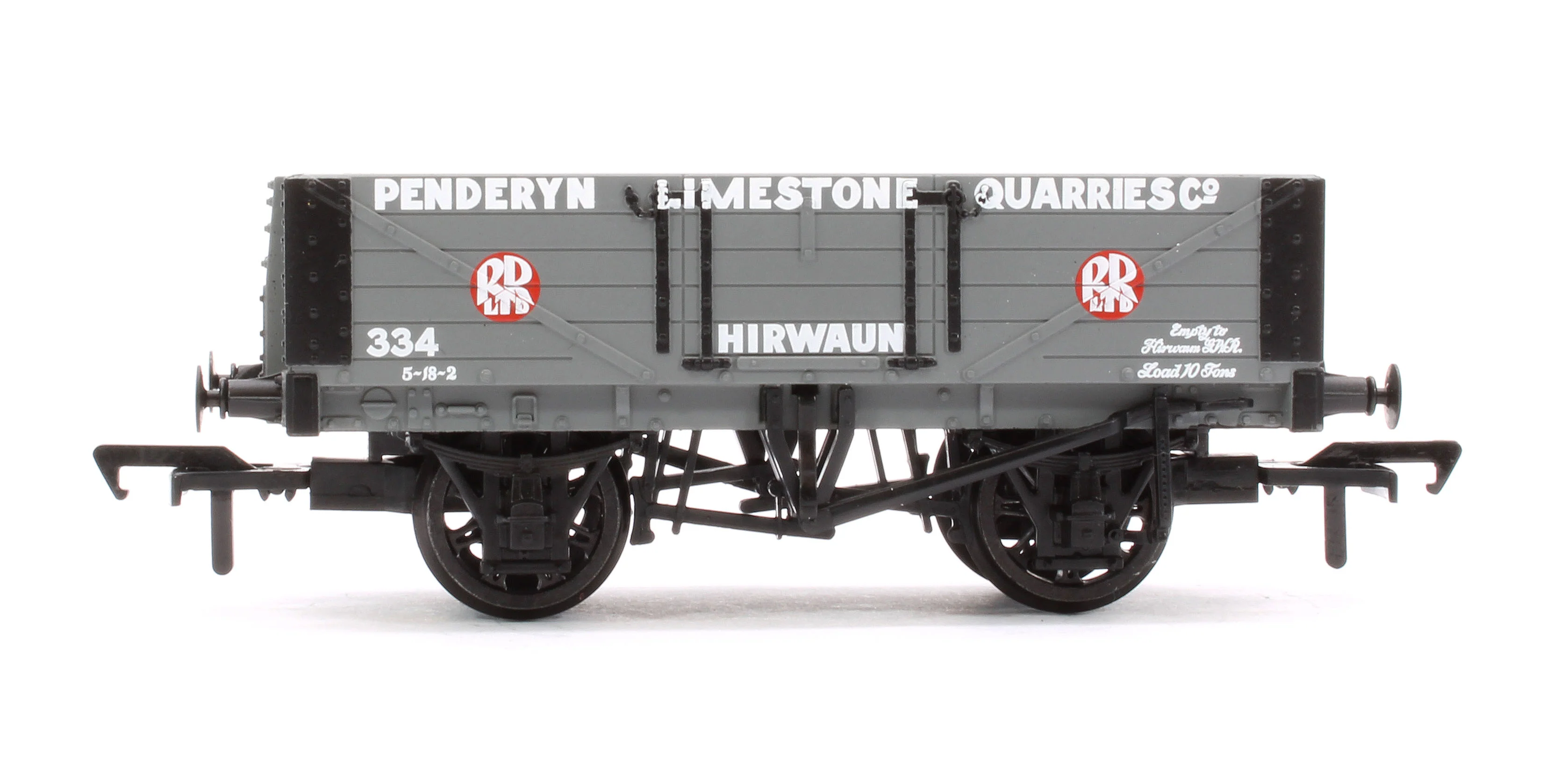 37-027B 5 Plank Wagon Steel Floor 'Penderyn Limestone Quarries Co.' Grey No.334 - Image 2