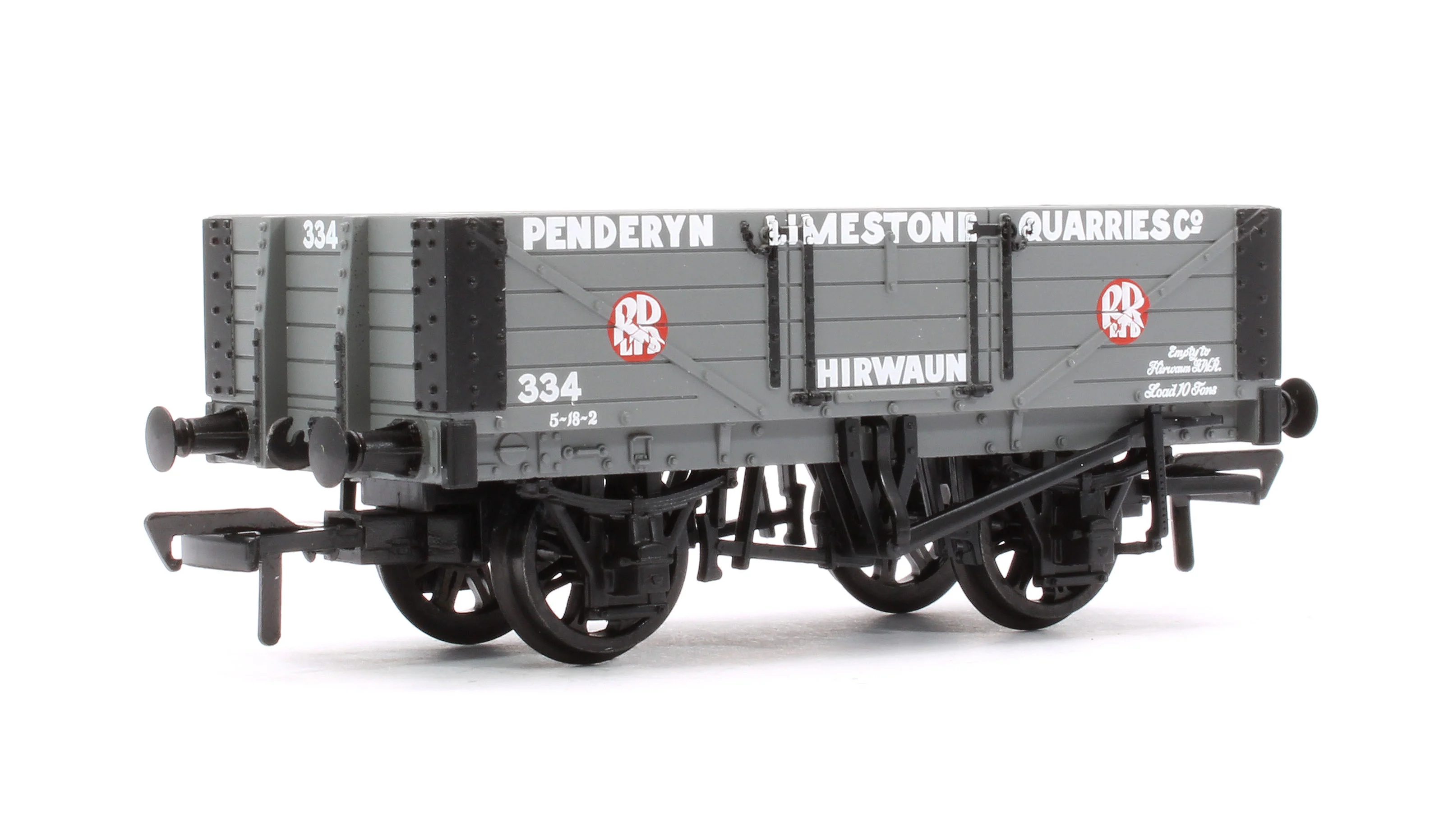 37-027B 5 Plank Wagon Steel Floor 'Penderyn Limestone Quarries Co.' Grey No.334 - Image 3