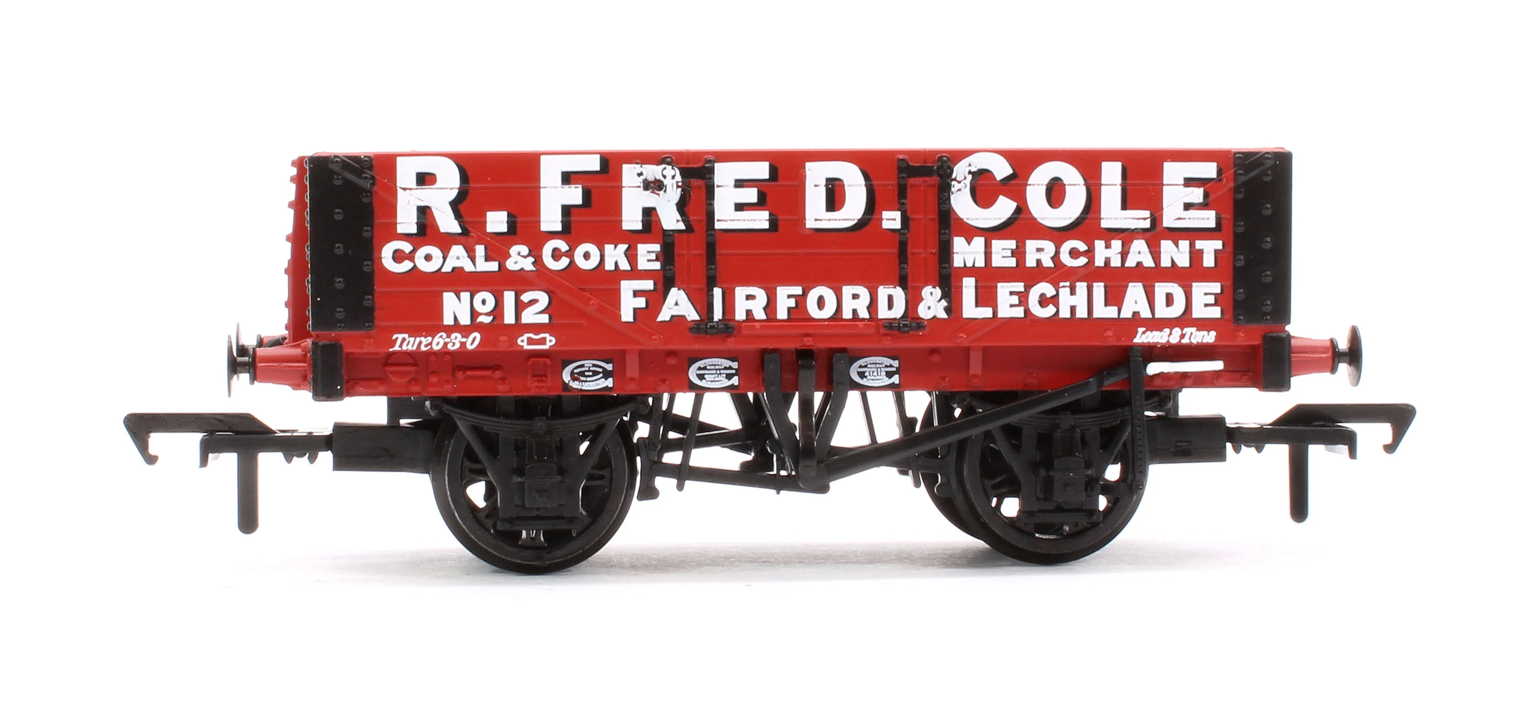 37-060A 5 Plank Wagon Wooden Floor 'R. Fred. Cole Coal & Coke Merchant' Red No.12 - Image 2