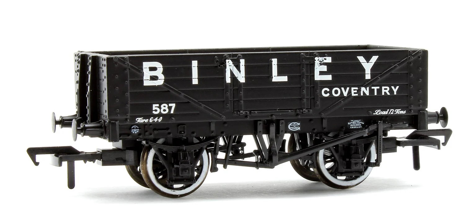 37-074 5 Plank Wagon Wooden Floor 'Binley' Black No.587