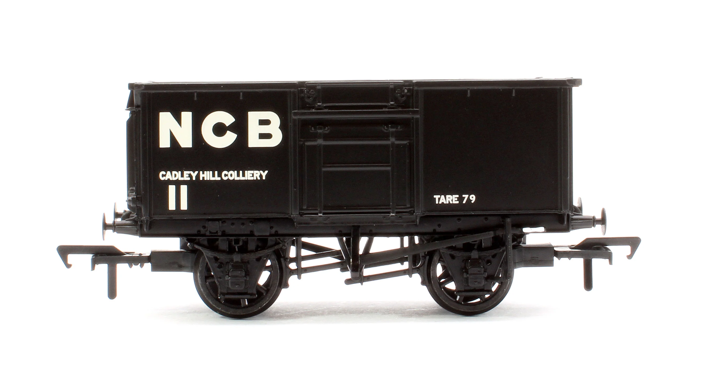 37-229 BR 16T Steel Mineral Wagon Top Flap Doors NCB Grey 11 'Cadley Hill Colliery' - Image 2